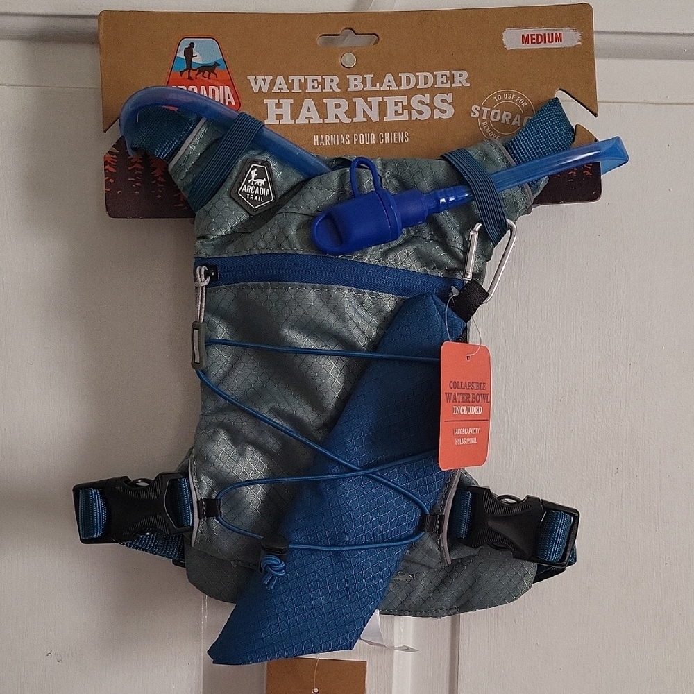 Arcadia Blue Gray Water Bladder Harness For Dog